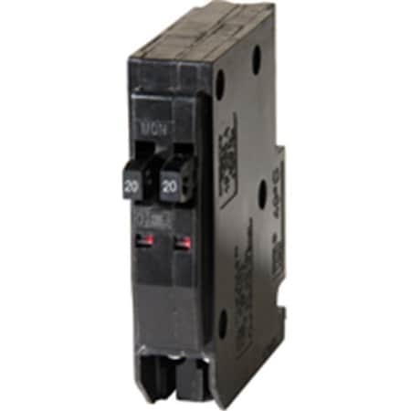 Square D Circuit Breaker, QO Series, 20A, 2x1 Pole, 120/240V AC, 10kA at 120/240V AC 5841564